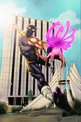 "Midnight Tiger" Color - Pencils by RA Height, Inks by John Livesay