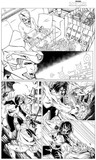 "Shadow Cabinet" Inks - Pencils by Ray-Anthony Height