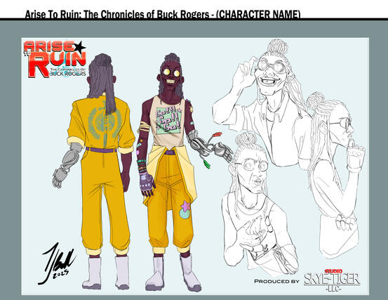 Official character concept art of "Dr. Huer" for The Chronicles of Buck Rogers: Arise to Ruin